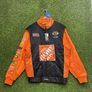 Vintage Home Depot NASCAR Racing Jacket Mens Medium Chase Authentic Tony Stewart